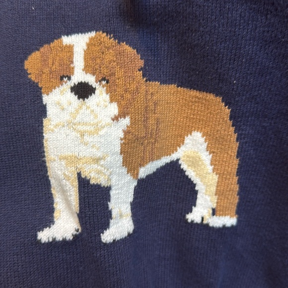 Janie and Jack Navy Dog Sweater - Picture 4 of 6